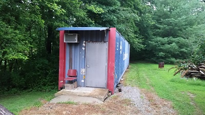 The cut out from the door became the awning.