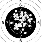 All 60 match shots plotted using ISSF iphone app.